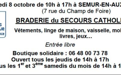 BRADERIE du SECOURS CATHOLIQUE