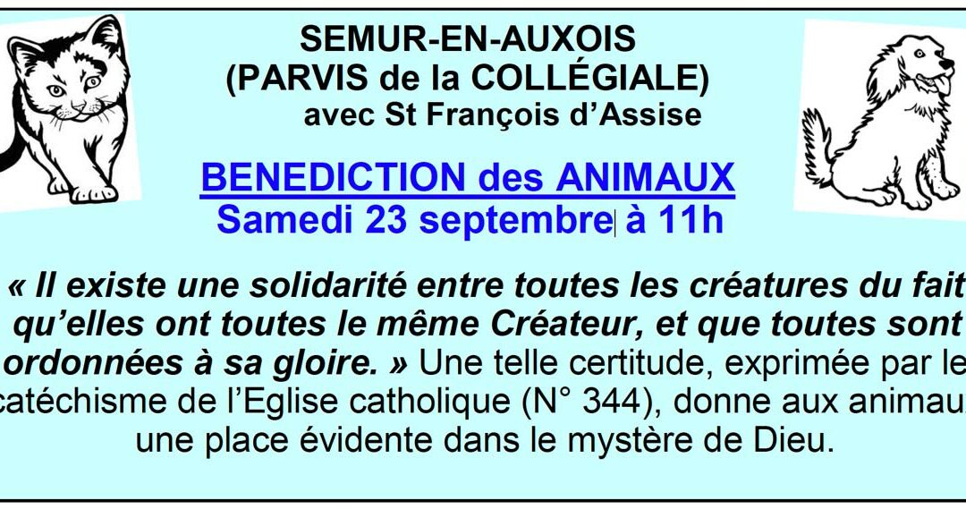 BENEDICTION des ANIMAUX